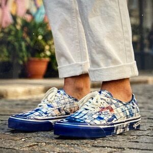 Vans Vault x Connor Tingley OG Authentic LX 'Checkerboard White Blue' Unisex